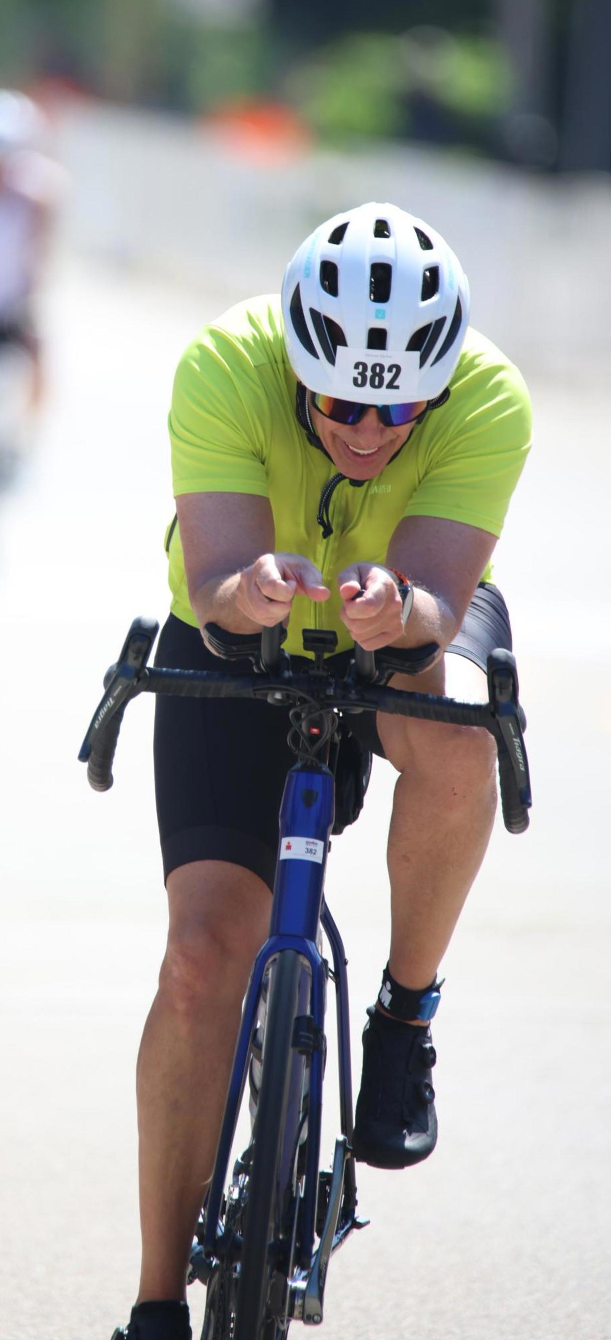 Cyclist during endurance training