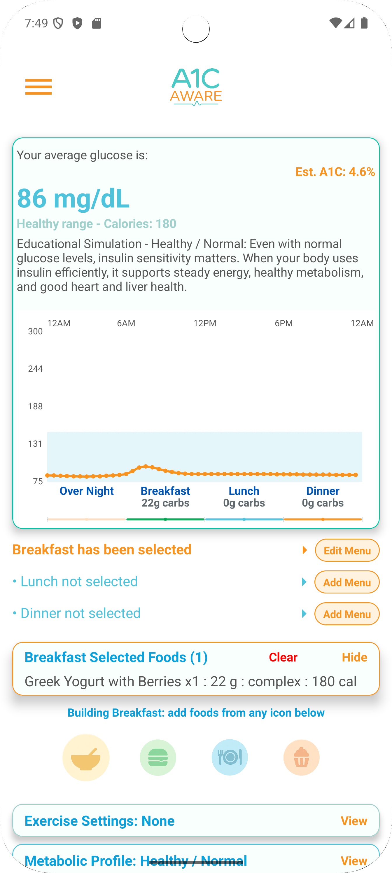 A1C Aware chart preview format example